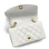 CHANEL VINTAGE DIANA SMALL CHAIN SHOULDER BAG WHITE CAVIAR SKIN 90261574 - PURPOSE