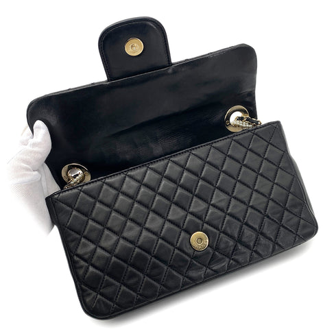 CHANEL WESTMINSTER CHAIN SHOULDER BAG FAUX PEARL BLACK LAMB SKIN 90261575 - PURPOSE