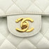 CHANEL VINTAGE CLASSIC FLAP MEDIUM CHAIN SHOULDER BAG LIGHT BLUE CAVIAR SKIN 90261587 - PURPOSE