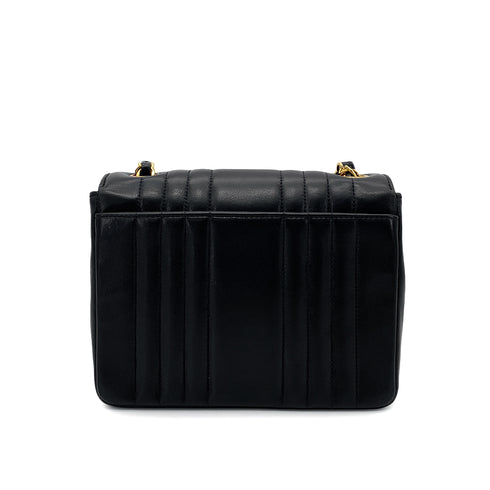 CHANEL VINTAGE MADEMOISELLE CHAIN SHOULDER BAG BLACK LAMB SKIN 90261604 - PURPOSE