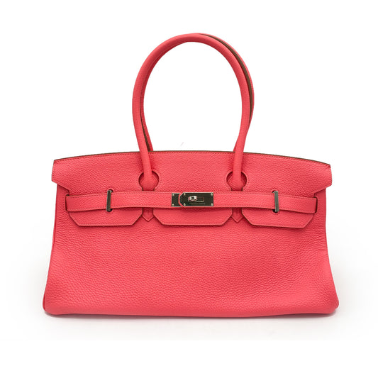 HERMES SHOULDER BIRKIN 42 ROSE LIPSTICK TAURILLON CLEMENCE HAND BAG □Q 90261611