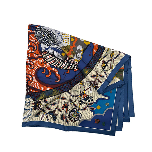 HERMES CARRE 90 DUO COSMIQUE SCARF SILK MULTICOLOR 90261802 - PURPOSE