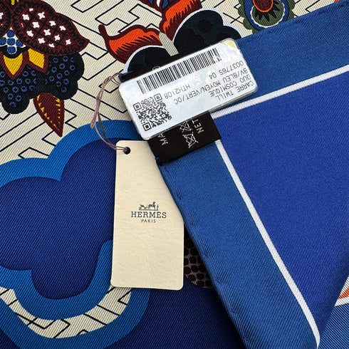 HERMES CARRE 90 DUO COSMIQUE SCARF SILK MULTICOLOR 90261802 - PURPOSE