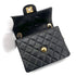 CHANEL VINTAGE MINI SQUARE 17 CHAIN SHOULDER BAG BLACK LAMB SKIN 90261808 - PURPOSE
