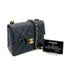 CHANEL VINTAGE MINI SQUARE 17 CHAIN SHOULDER BAG BLACK LAMB SKIN 90261808 - PURPOSE