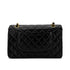 CHANEL VINTAGE CLASSIC FLAP MEDIUM CHAIN SHOULDER BAG BLACK LAMB SKIN 90261827 - PURPOSE