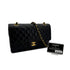 CHANEL VINTAGE CLASSIC FLAP MEDIUM CHAIN SHOULDER BAG BLACK LAMB SKIN 90261827 - PURPOSE