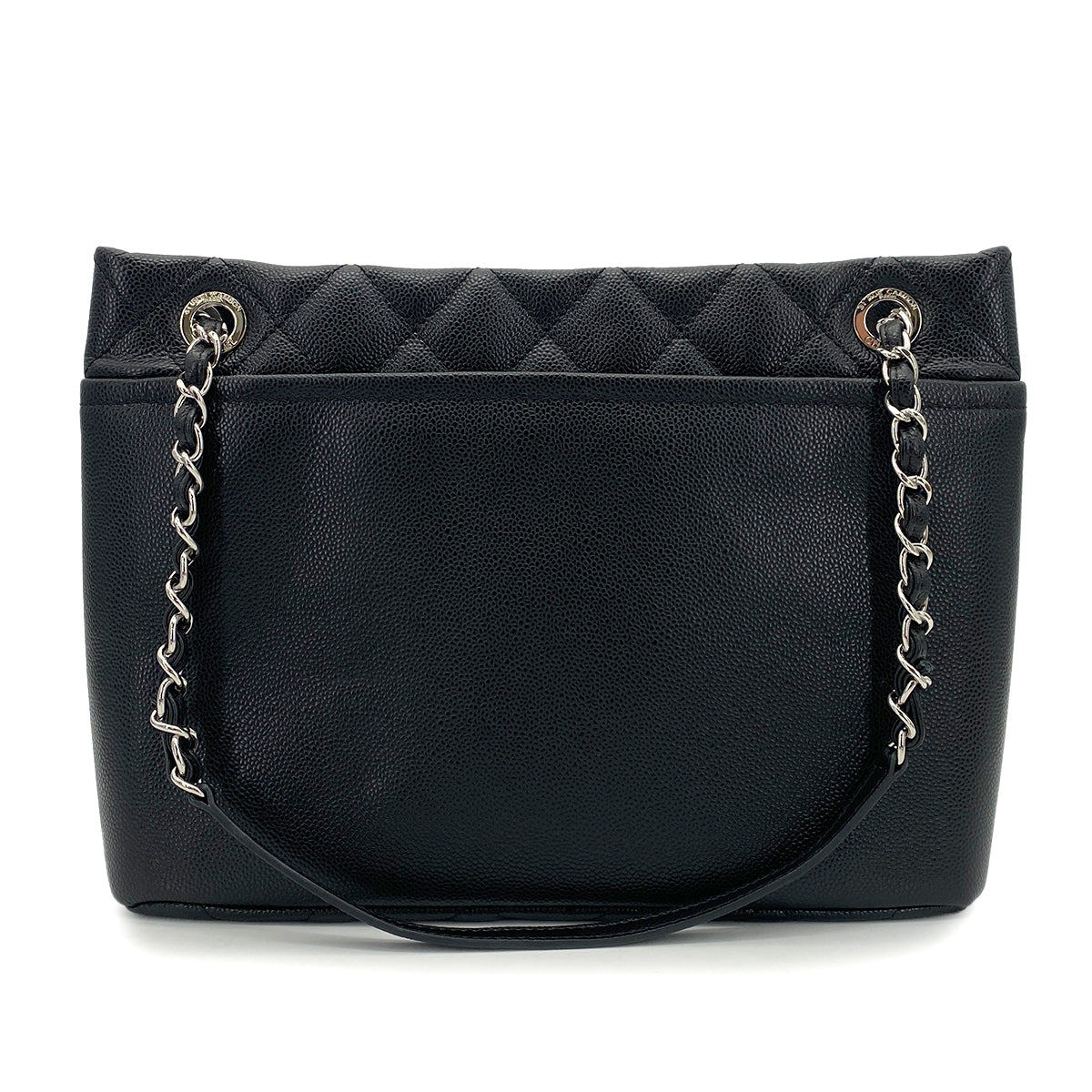 CHANEL MATELASSE CHAIN TOTE BAG BLACK CAVIAR SKIN 90261849
