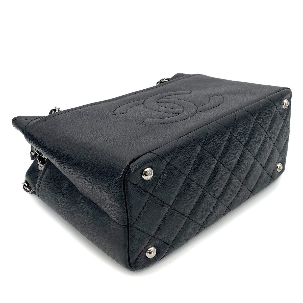 CHANEL MATELASSE CHAIN TOTE BAG BLACK CAVIAR SKIN 90261849