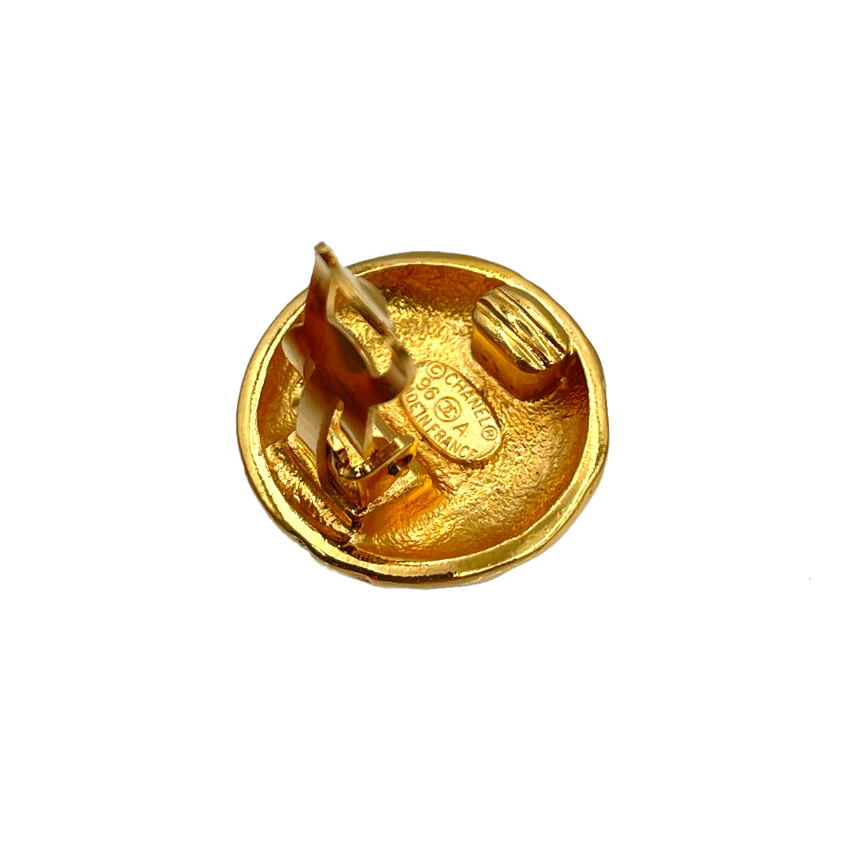 CHANEL VINTAGE EARRINGS COCOMARK ROUND ACCESSORY 96A 90262069