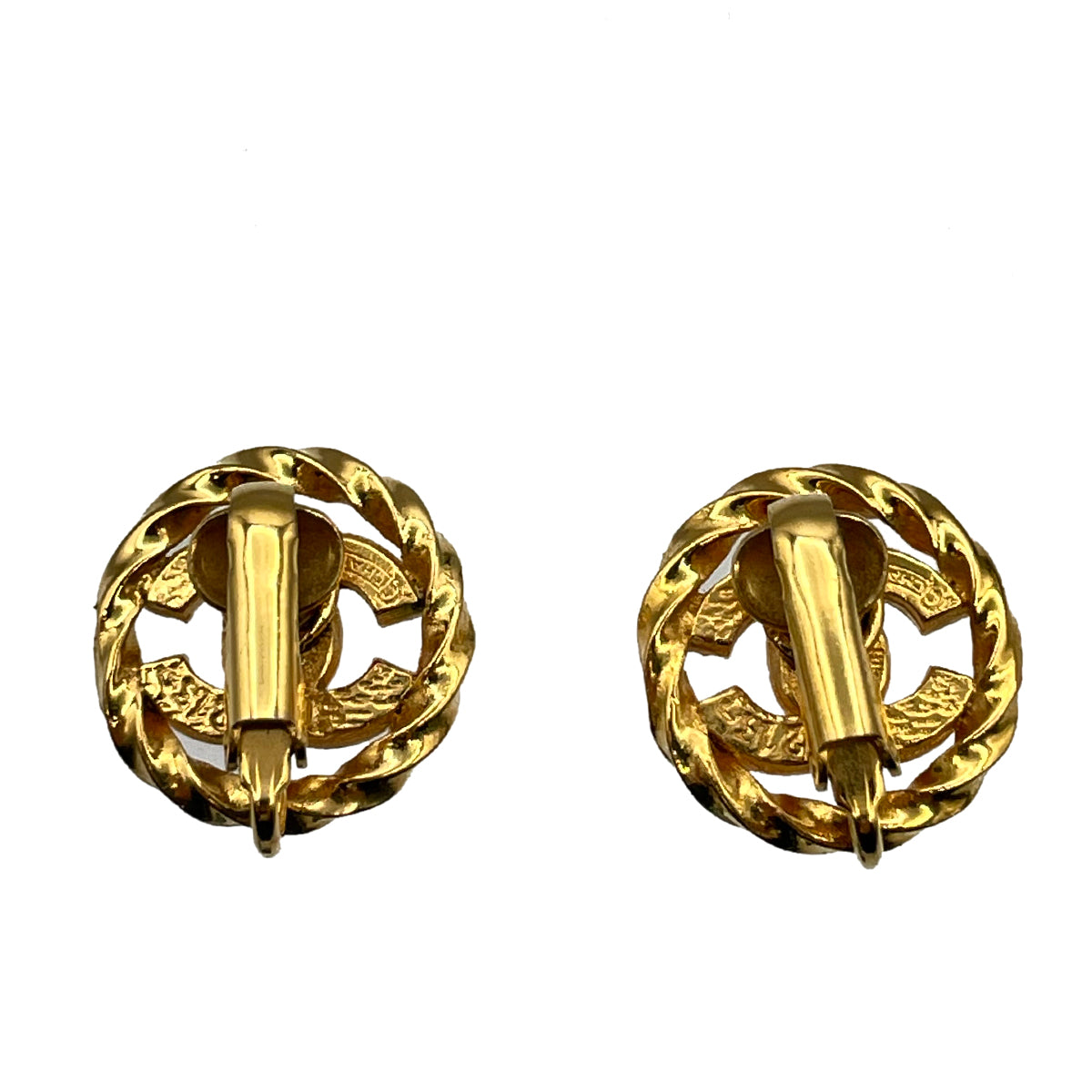 CHANEL EARRINGS COCOMARK RHINESTONE ROUND ACCESSORY 90262091