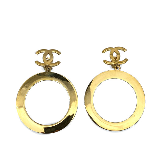 CHANEL VINTAGE EARRINGS COCOMARK HOOP ACCESSORY 90262102