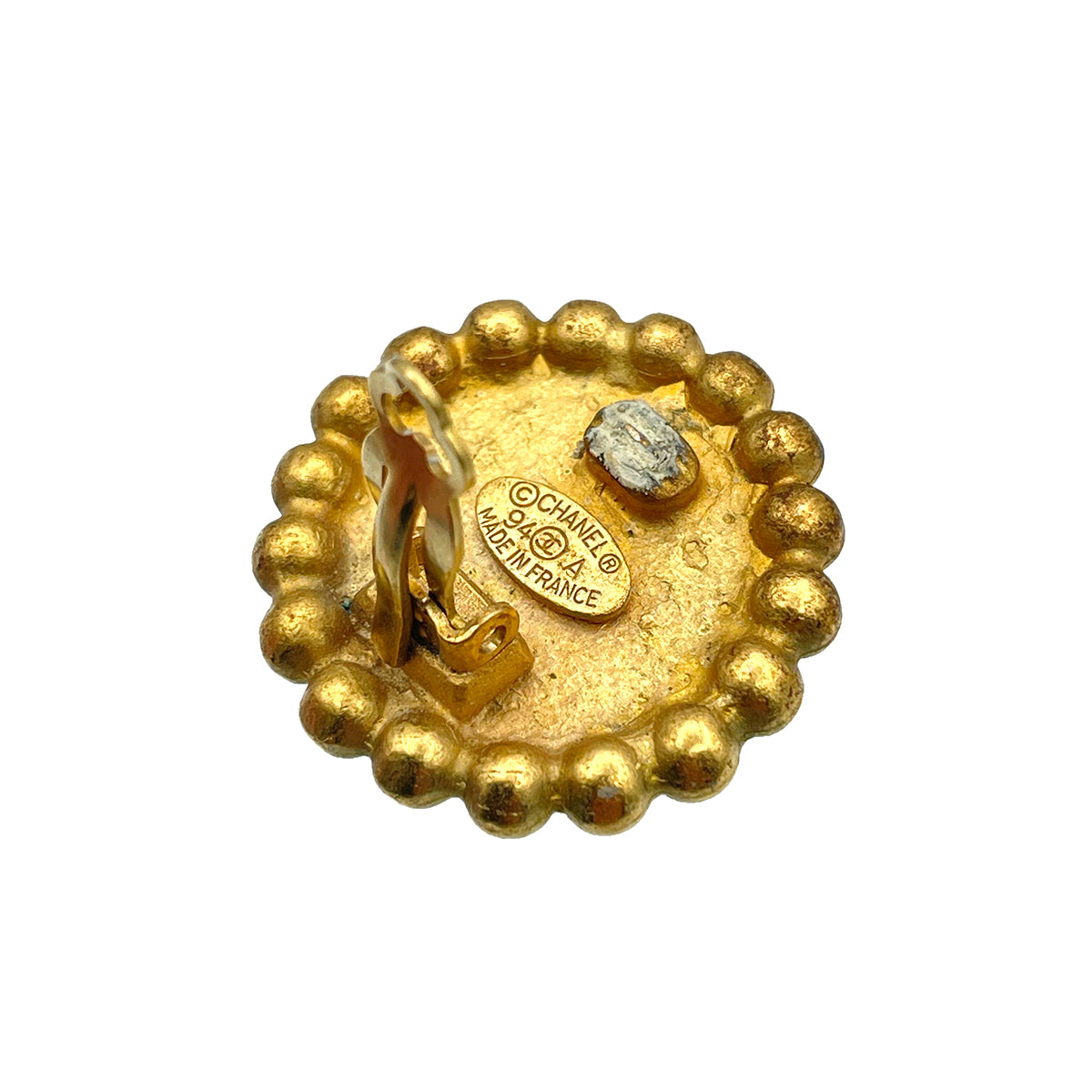 CHANEL VINTAGE EARRINGS COCOMARK ROUND ACCESSORY 94A 90262104