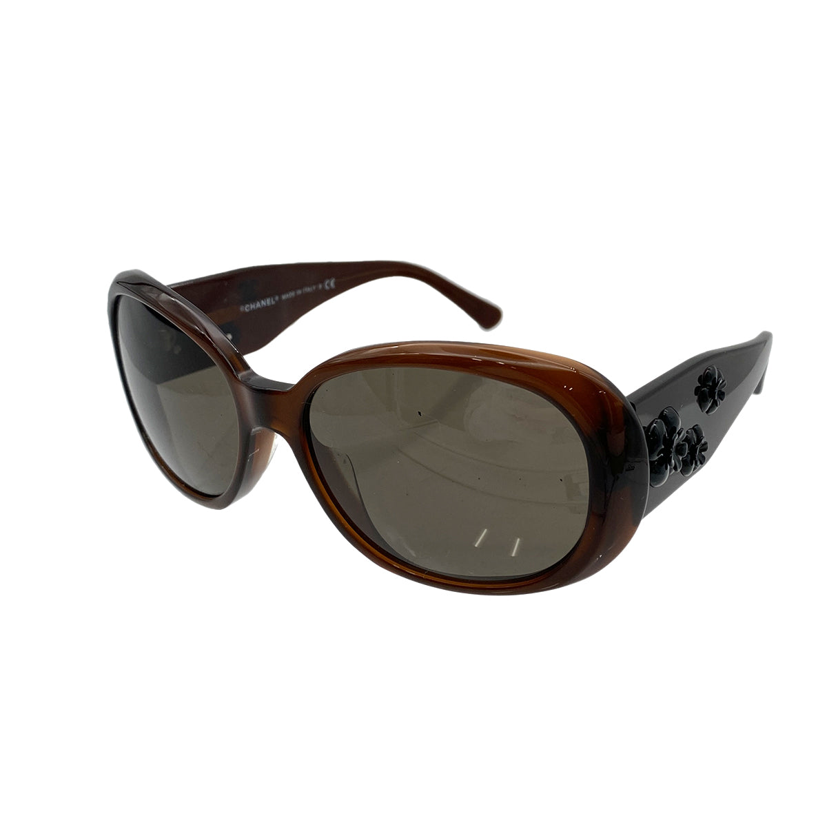 CHANEL VINTAGE SUNGLASSES COCOMARK CAMELLIA BROWN EYEWEAR 90262126