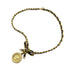 CHANEL VINTAGE CHAIN NECKLACE LEATHER RIBBON RHINESTONE ACCESSORY 95P 90262306 - PURPOSE