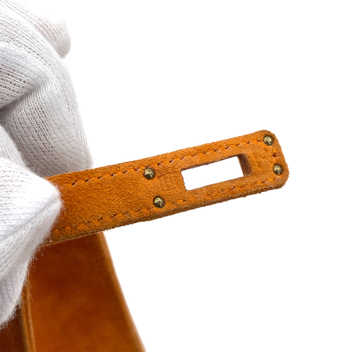 HERMES KELLY 25 SELLIER ORANGE DEBRIS HAND SHOULDER BAG □N GHW 90262377