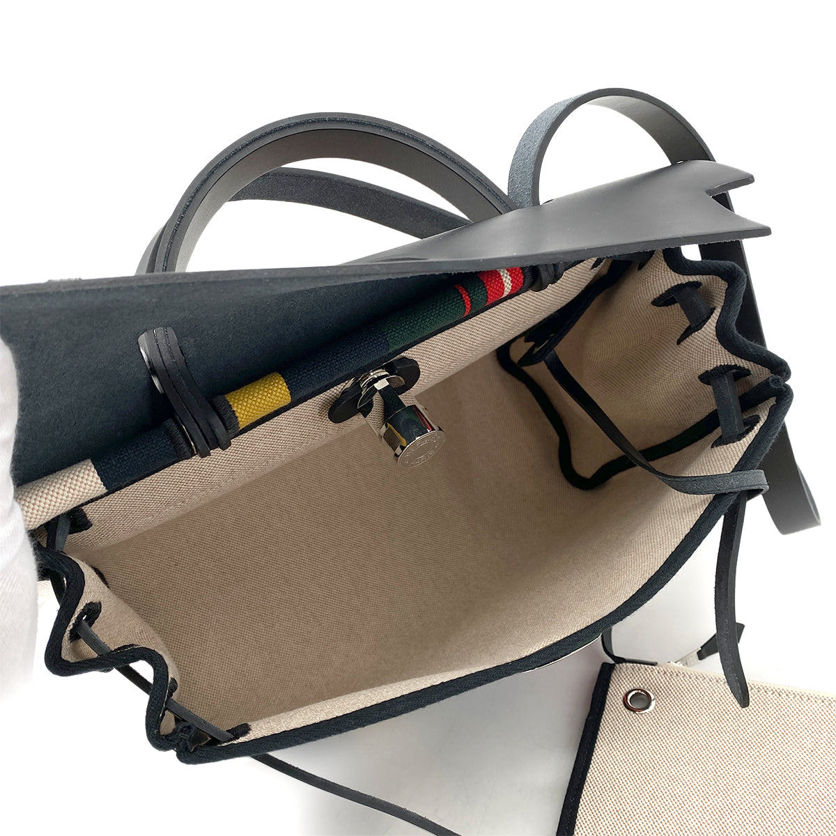 HERMES HER BAG ZIP 31  TOILE H VACHE HUNTER TOTE SHOULDER D 90262380