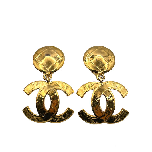 CHANEL VINTAGE EARRINGS COCOMARK ACCESSORY 94P 90262416