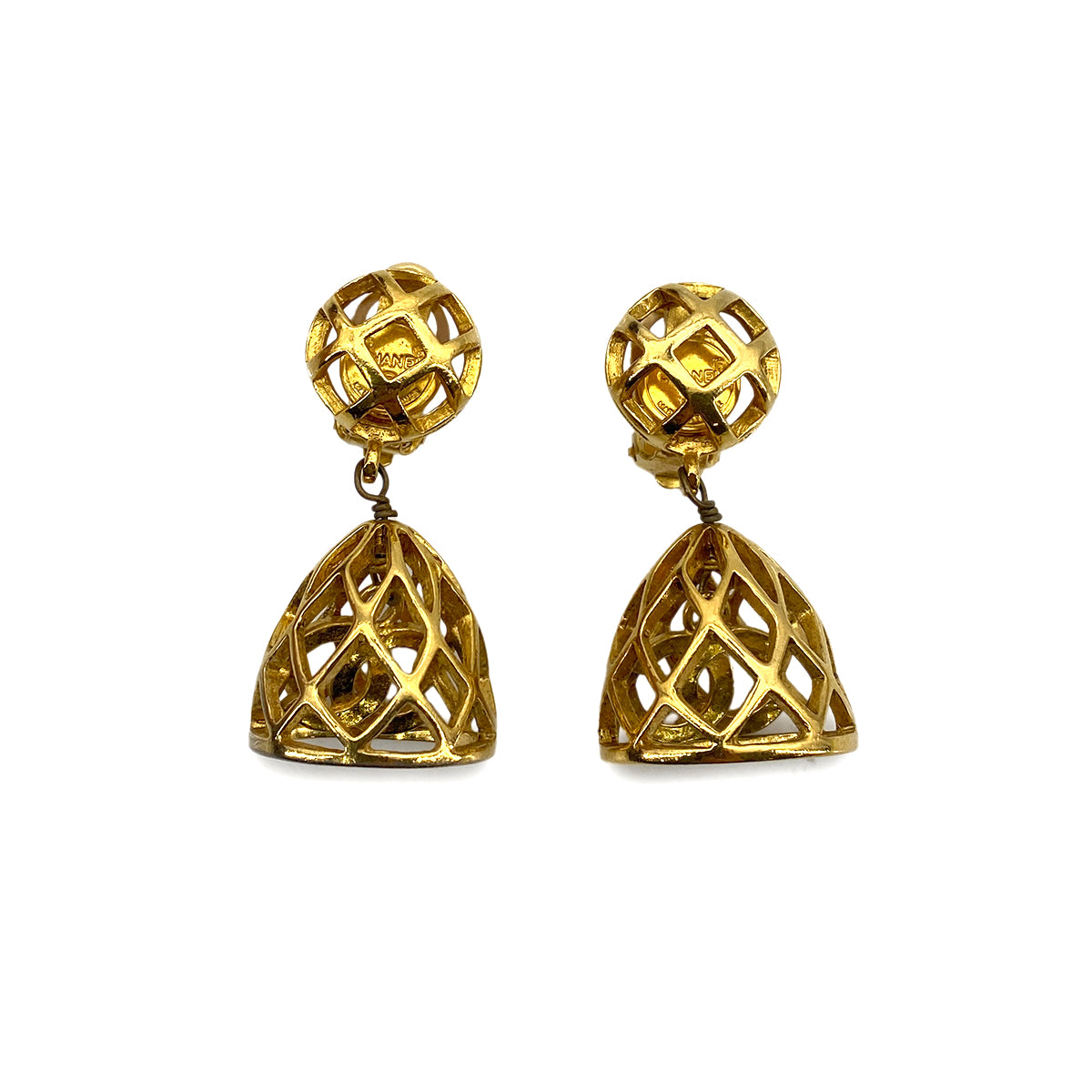 CHANEL VINTAGE EARRINGS COCOMARK BELL MOTIF ACCESSORY 90262426