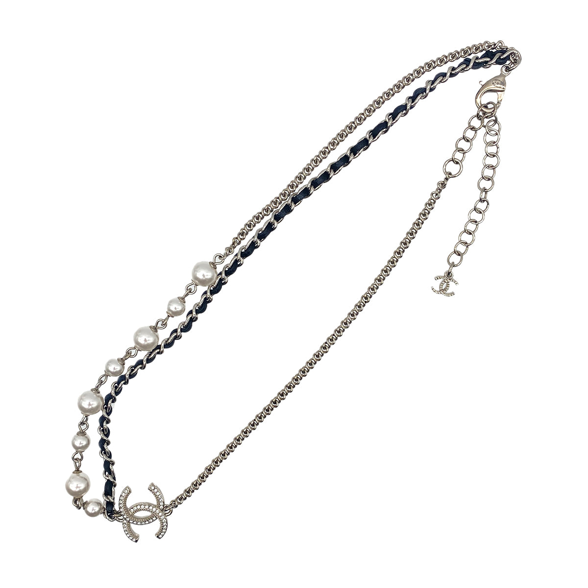 CHANEL NECKLACE COCOMARK FAUX PEARL RHINESTONE ACCESSORY B21B 90262429