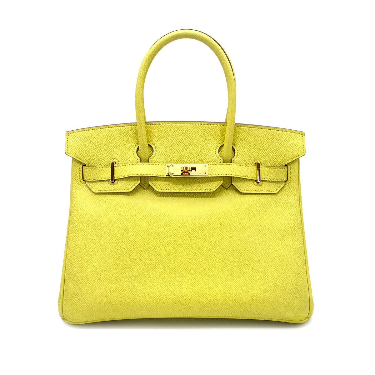 HERMES BIRKIN 30 SOUFRE EPSOM HAND BAG □Q GHW 90262533