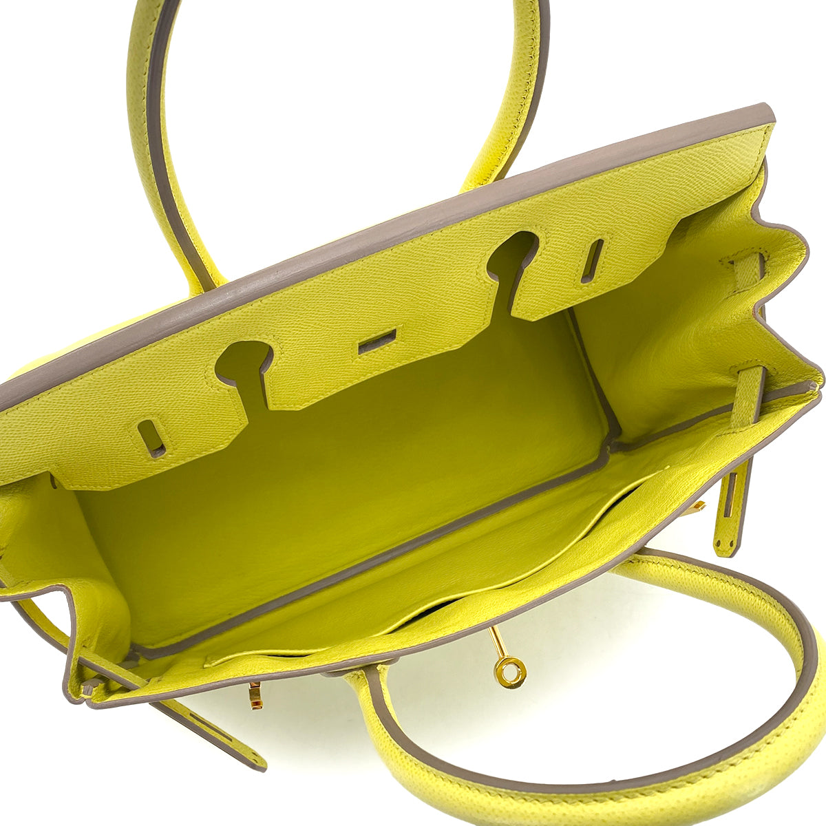 HERMES BIRKIN 30 SOUFRE EPSOM HAND BAG □Q GHW 90262533