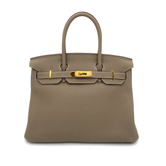HERMES BIRKIN 30 ETOUPE TOGO HAND BAG D GHW 90262534