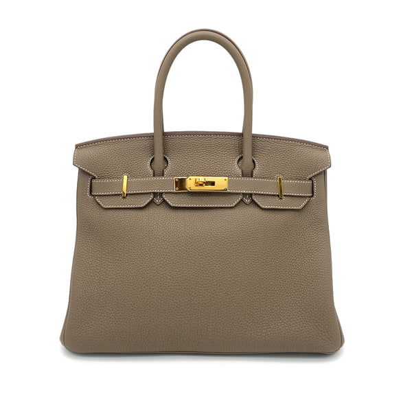 HERMES BIRKIN 30 ETOUPE TOGO HAND BAG D GOLD HARDWARE 90262534 - PURPOSE