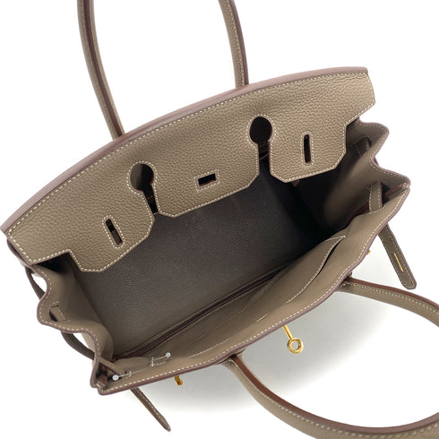 HERMES BIRKIN 30 ETOUPE TOGO HAND BAG D GOLD HARDWARE 90262534 - PURPOSE