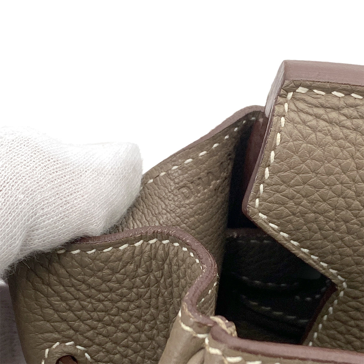 HERMES BIRKIN 30 ETOUPE TOGO HAND BAG D GHW 90262534