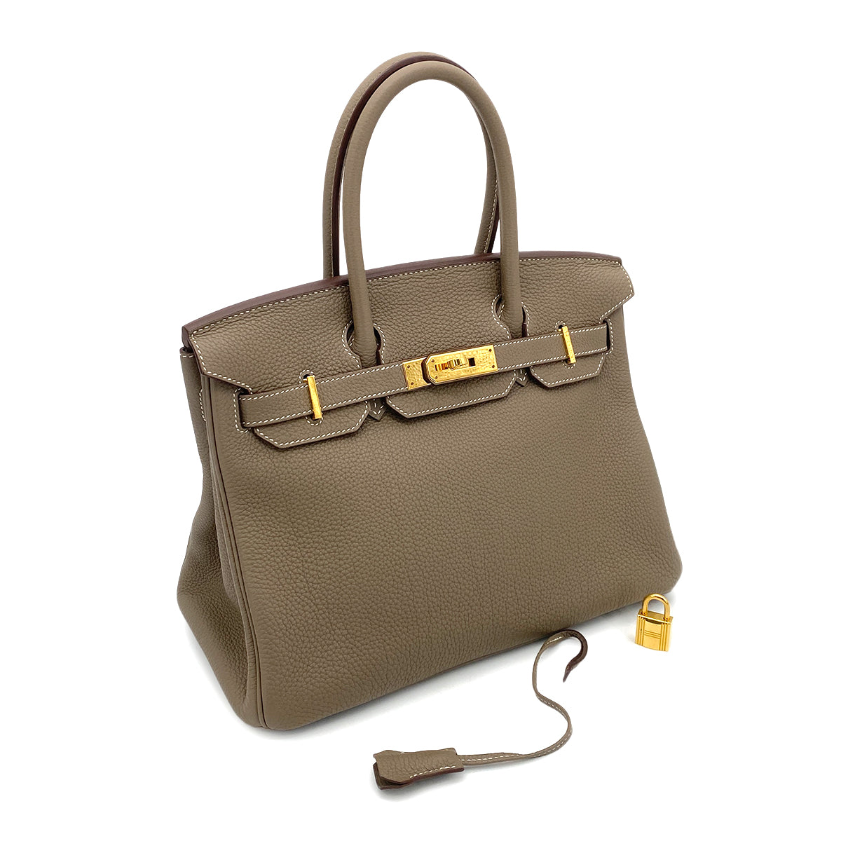 HERMES BIRKIN 30 ETOUPE TOGO HAND BAG D GHW 90262534
