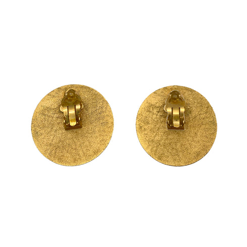 CHANEL VINTAGE EARRINGS COCOMARK ROUND ACCESSORY 93P 90262840 - PURPOSE