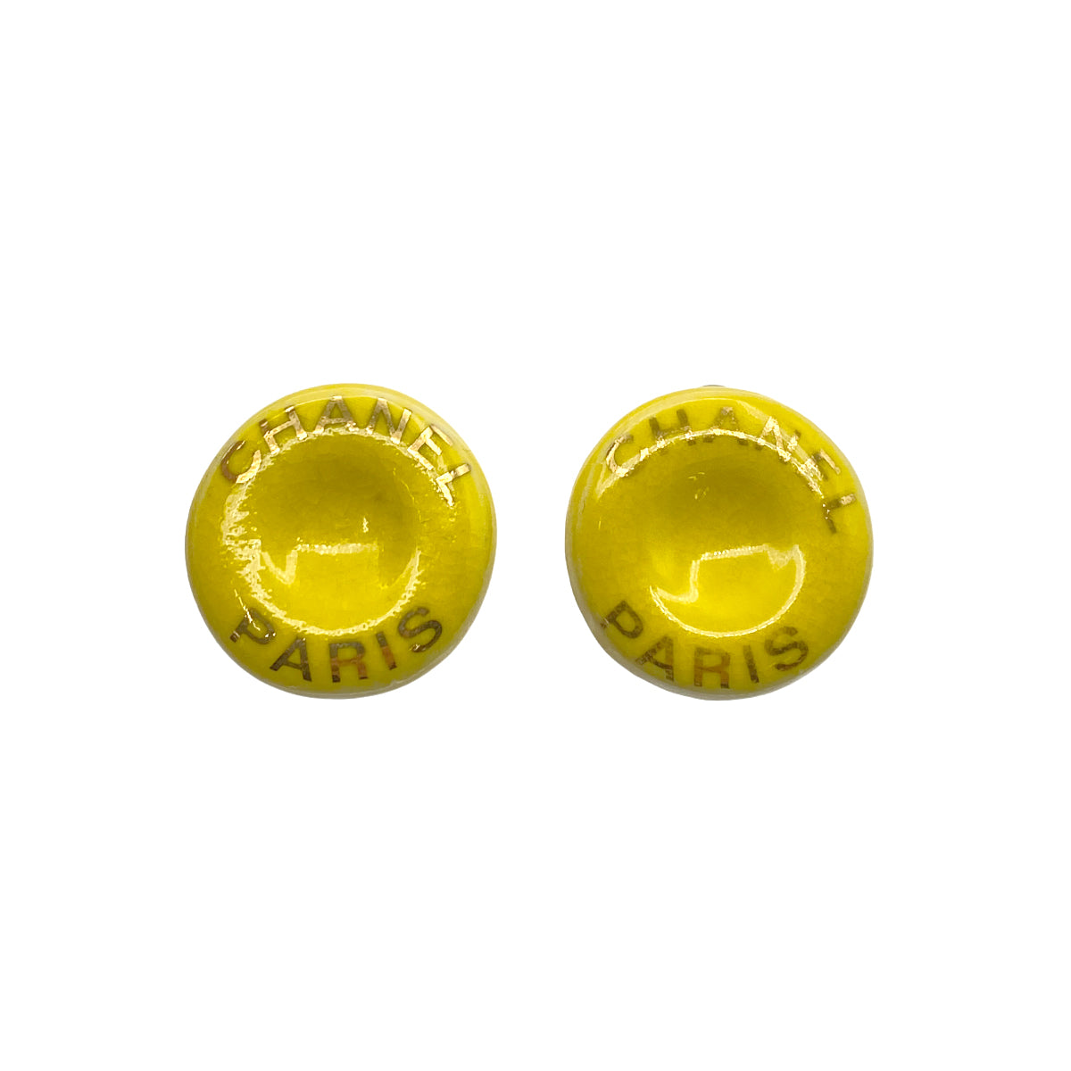 CHANEL VINTAGE EARRINGS LOGO ROUND ACCESSORY 97P 90262841