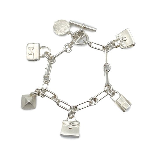 HERMES AMULET 5 BRACELET ACCESSORY SILVER 925 90262845