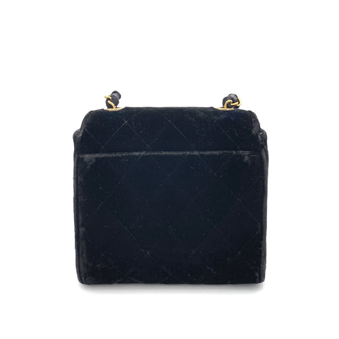 CHANEL VINTAGE MATELASSE CHAIN SHOULDER BAG BLACK VELOR GHW 90262861 - PURPOSE