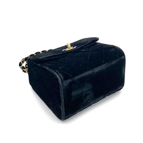 CHANEL VINTAGE MATELASSE CHAIN SHOULDER BAG BLACK VELOR GHW 90262861 - PURPOSE
