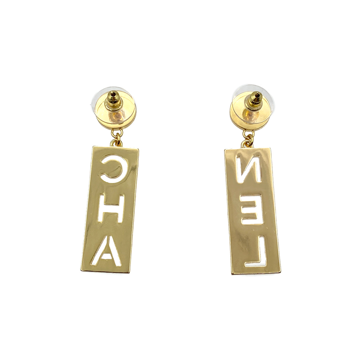 CHANEL EARRINGS LOGO SWING ACCESSORY B24A 90263066
