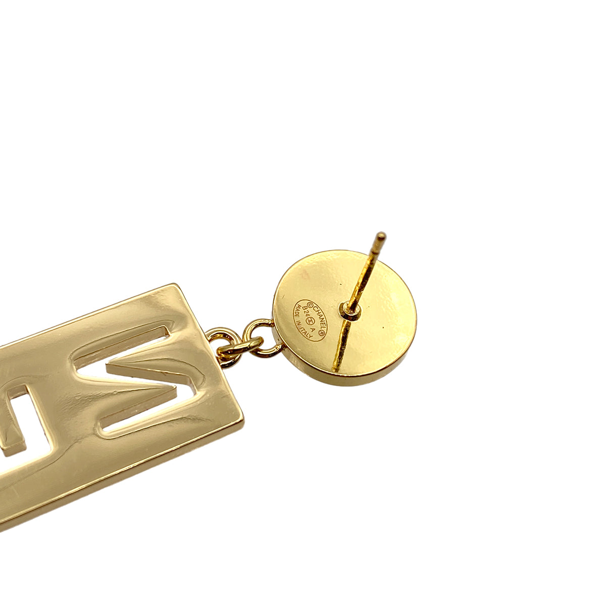 CHANEL EARRINGS LOGO SWING ACCESSORY B24A 90263066