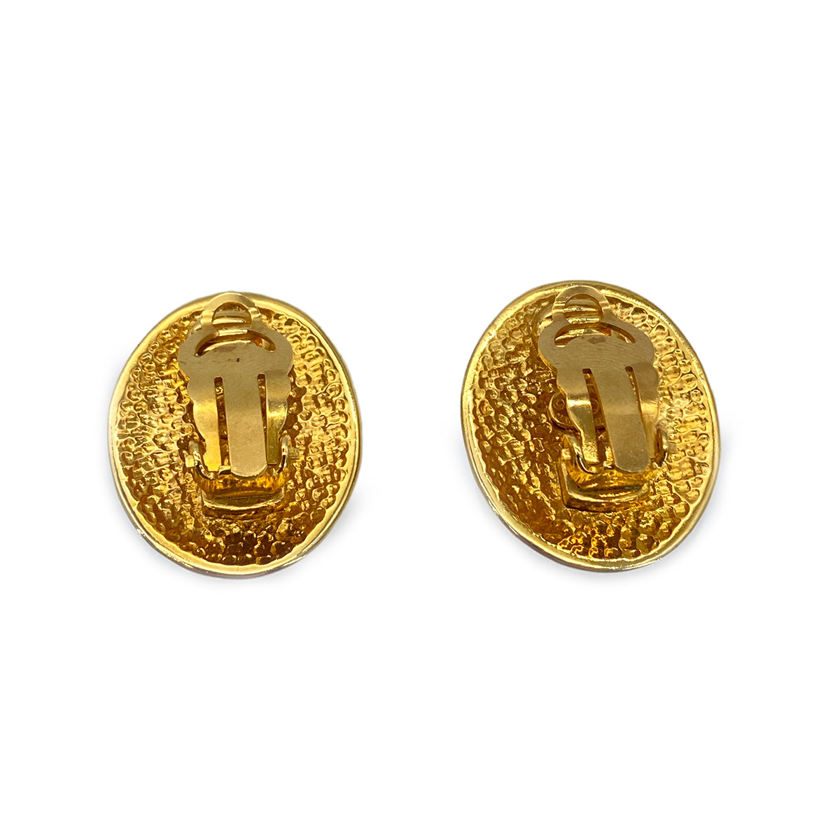CHANEL VINTAGE EARRINGS COCOMARK OVAL ACCESSORY 95A 90263068