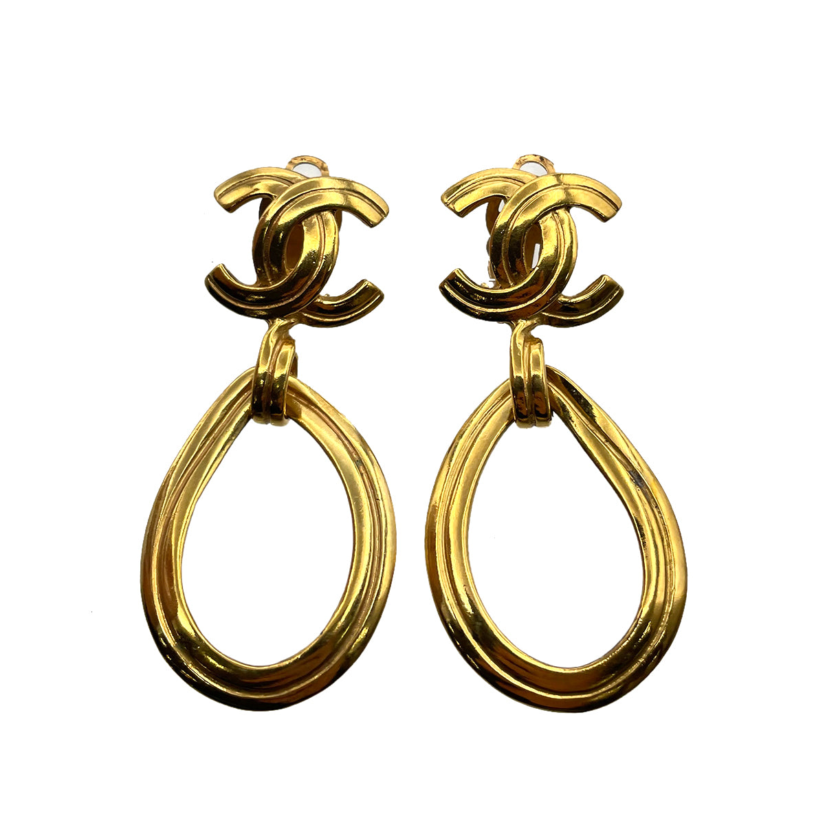 CHANEL VINTAGE EARRINGS COCOMARK SWING ACCESSORY 96P 90263071