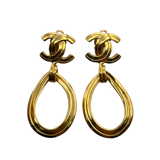 CHANEL VINTAGE EARRINGS COCOMARK SWING ACCESSORY 96P 90263071