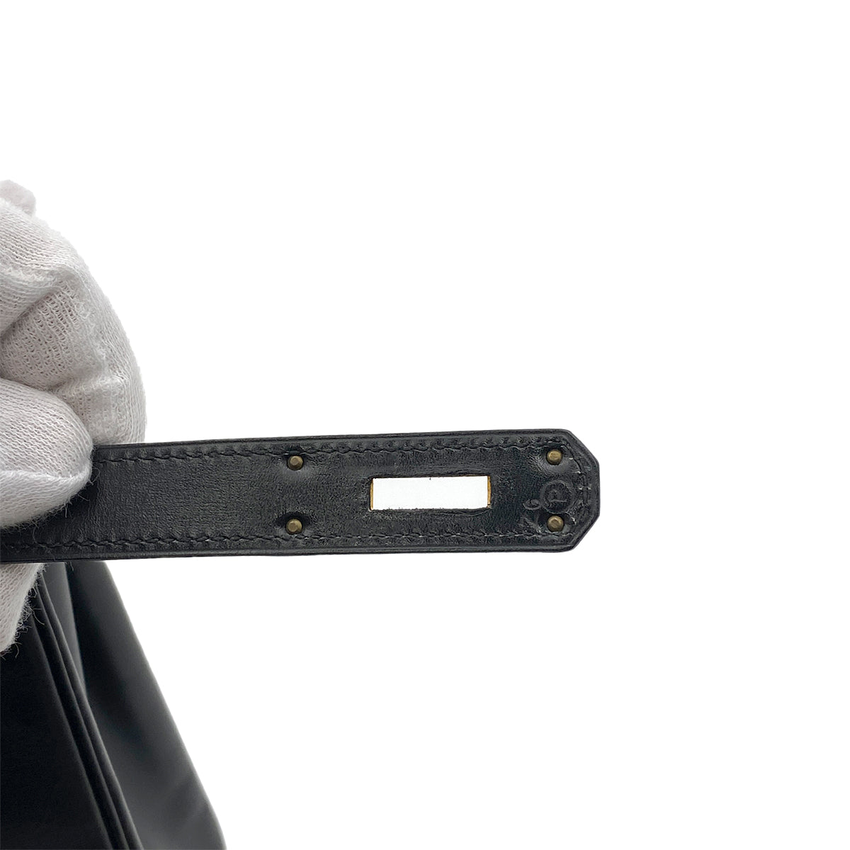 HERMES KELLY 32 RETOURNE BLACK BOX CALF HAND BAG 〇P GHW 90263075