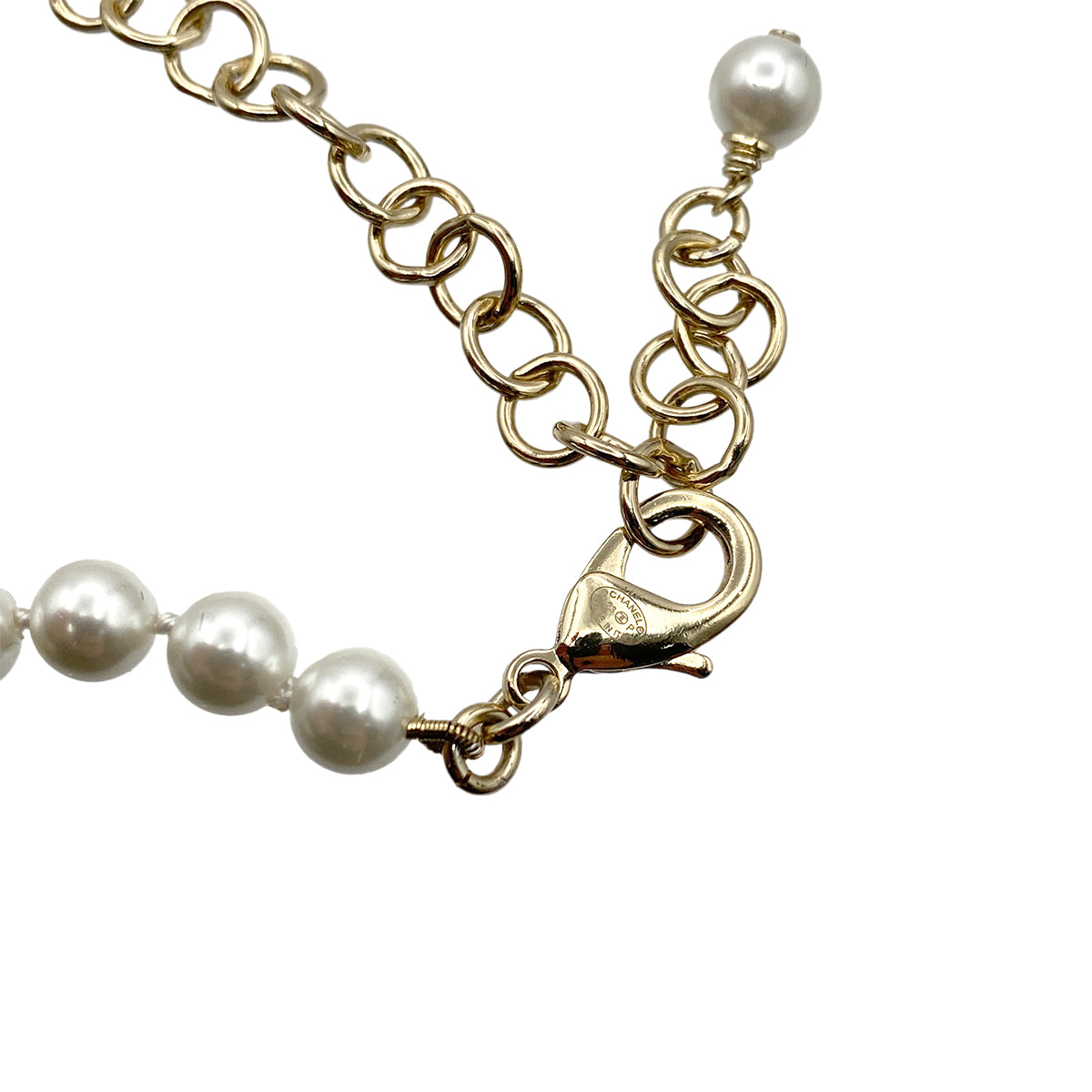 CHANEL NECKLACE COCOMARK FAKE PEARL STAR RHINESTONE ACCESSORY I23P 90263092