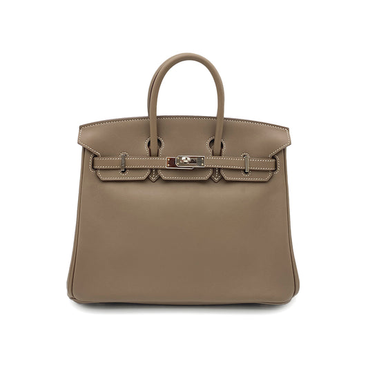HERMES BIRKIN 25 ETOUPE SWIFT HAND BAG T SHW 90263099