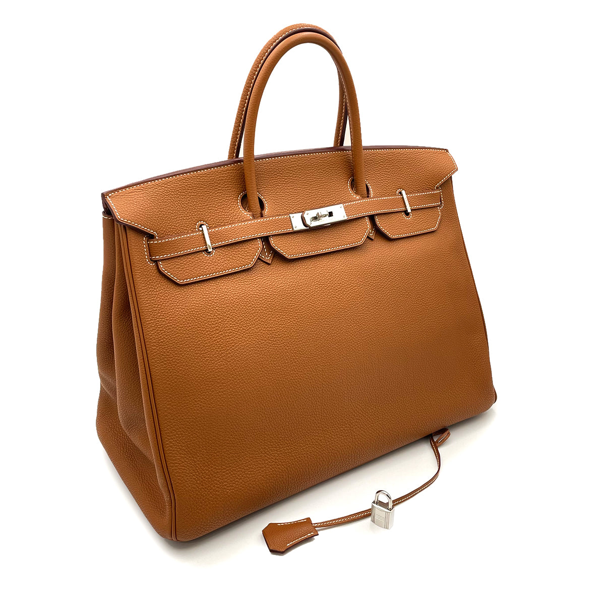 HERMES BIRKIN 40 GOLD TOGO HAND BAG C SHW □J 90263100