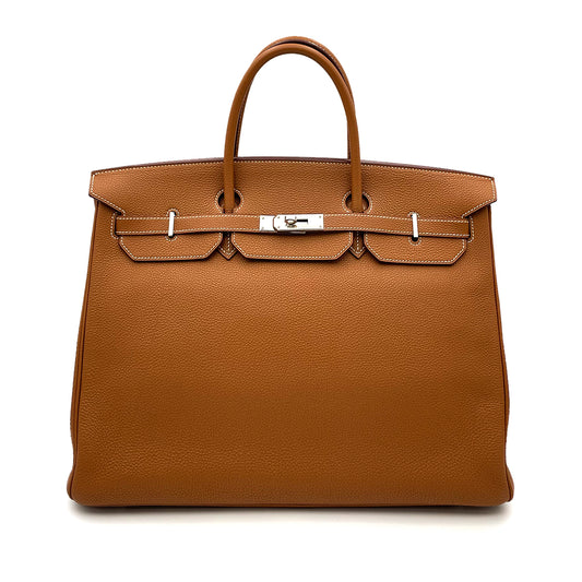 HERMES BIRKIN 40 GOLD TOGO HAND BAG C SHW □J 90263100