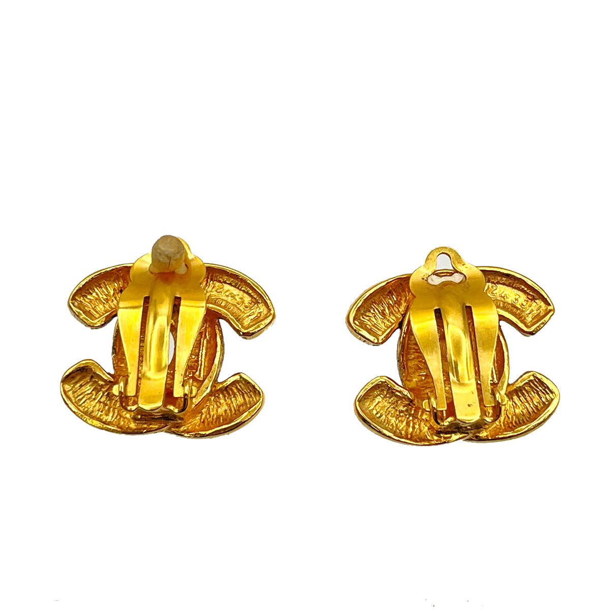CHANEL VINTAGE EARRINGS COCO MARK MATERASSE ACCESSORY 90263118