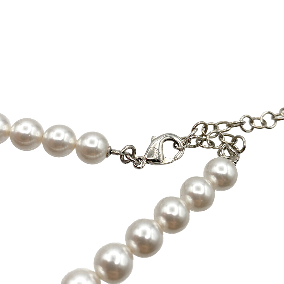 CHANEL NECKLACE COCOMARK FAUX PEARL RHINESTONE ACCESSORY C24S 90263125