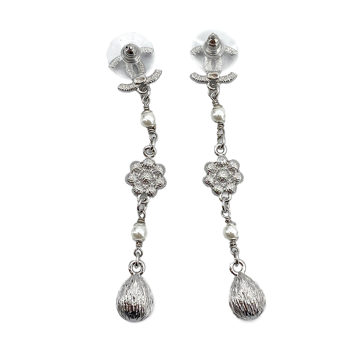 CHANEL EARRINGS COCOMARK RHINESTONE SWING ACCESSORY B21P 90263128
