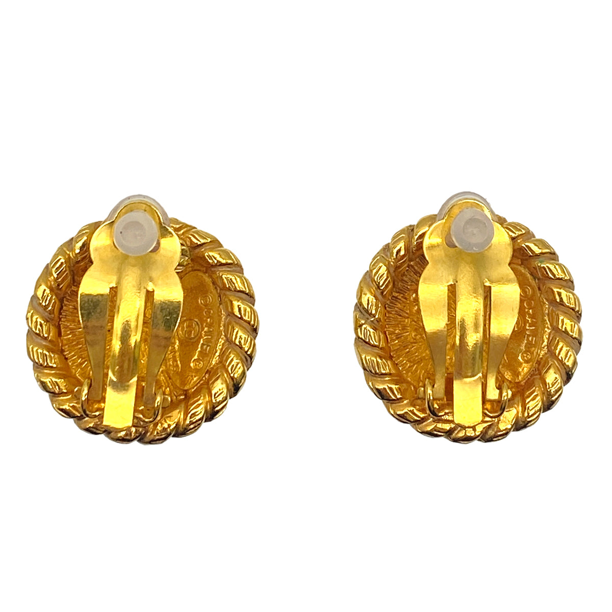 CHANEL VINTAGE EARRINGS COCOMARK ROUND ACCESSORY 90263129
